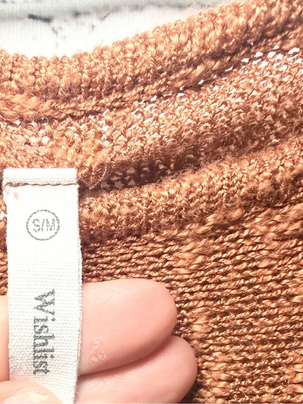 Rust Star Pattern Knit Sweater. Size S - Picture 4 of 4